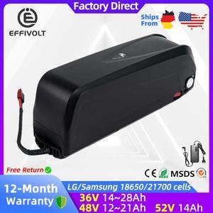 LG 삼성 전기자전거 배터리 하일롱 36V 48V 52V 20Ah 18650 21700 250W 1100W 모터용