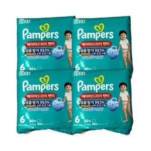 팸퍼스 2025 베이비드라이 팬티형 기저귀 6단계 120매