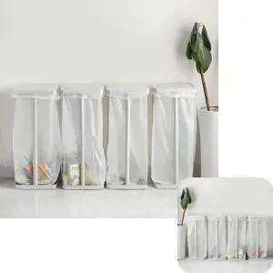 NEW 4P 분리수거함 봉투 용 홀더 가정용 베이지틴토 업소용 쓰레기거치대