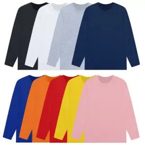 ABCY 코튼 0수 무지 라운드 긴팔 티셔츠 XL 여자긴팔 간팔티셔츠 면티셔츠 면긴팔티