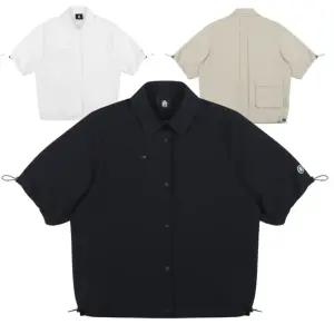 여성 끝단 조절 볼포켓 일체형 반팔 골프 자켓 레슨 18홀 중장년 학생