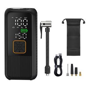 충전식 150PSI 에어 펌프 타이어 인플레이터 휴대용 컴프레서 디지털 무선 자동차 타이어 인플레이터 자전