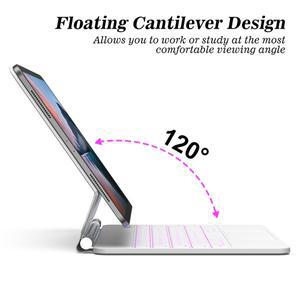 호환 매직 키보드 LCD 디스플레이 아이패드 Pro 11 13 2024 M4 Air 6 5 4 12.9 케이스 커버용 멀티 터치 트