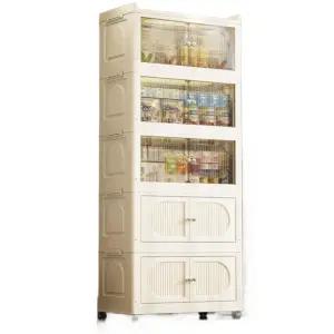 가정용 플라스틱서랍장 양문형 접이식 보관함 침실 서랍장 라지 옷장 정리 플라스틱 폴딩투명