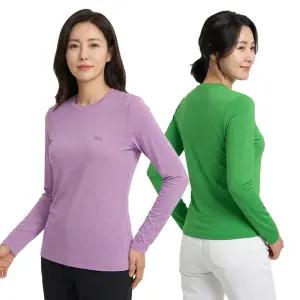 여름 여성 쿨 라운드 긴팔 냉감 티셔츠 운동 작업복 이너웨어 아웃도어 435