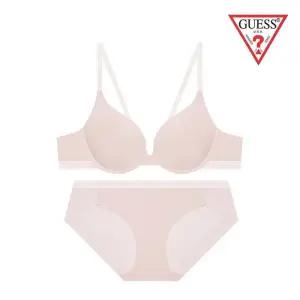 매장정품 GUESS 게스 화이트 로고밴딩 브라팬티세트 GDWBR121GDWBP121LPK 1163354