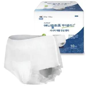 케어플러스 팬티형 성인용기저귀 중형 대형 특대형 화이트 80매  (10매X8팩)