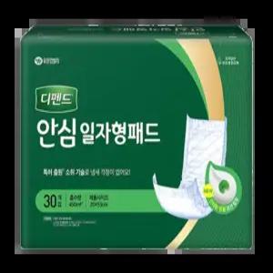 디펜드 안심 일자형패드 30매 x 6팩(총 180매), 속기저귀