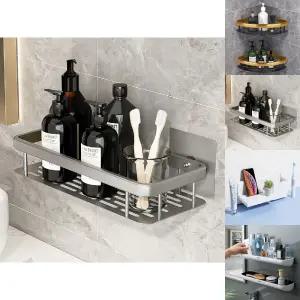 화장실 플랫 선반/욕실/수납/정리대/벽부착/샴푸/붙이는/흡착식/접착/목욕실/받침대/접착식/다이/정리/흡착