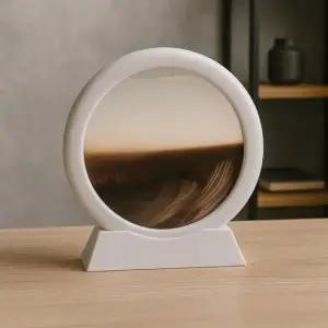 [Deco] 슬로우 모래멍 샌드 아트 액자 화이트 모래시계형액자