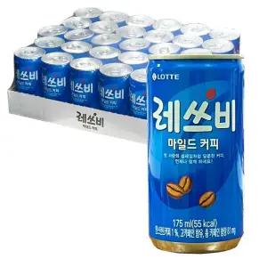레쓰비 캔커피 마일드 200ml x 30개 롯데칠성 캔커피 대용량