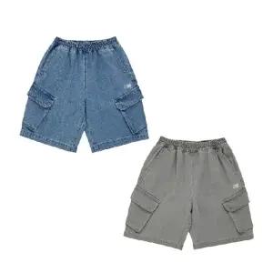 [롯데백화점]뉴발란스 Ready Set Rugby!_카고 포켓 버뮤다 데님 팬츠(NK9VG2301U)