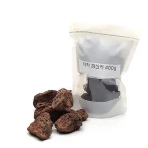 자연 장식 인테리어돌 화산석 400g 2봉 동그란돌 화분