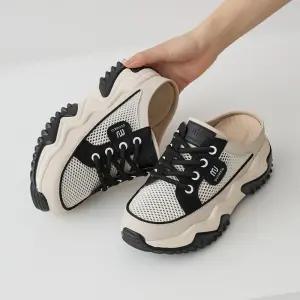 풀리 플랫폼 시스루 운동화 뮬 슬리퍼 6cm