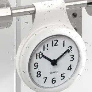 방수시계 화장실 욕실 흡착식 무타공 부착형 수영장용