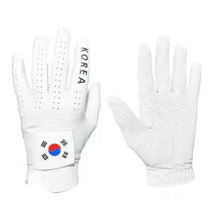 국가대표 태극기 타공 올양피 골프장갑 남성 여성