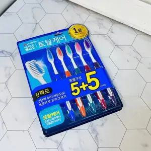 페리오 토탈 케어 탄력모 칫솔 10개 세트/치솔/미세모/극세사/가정/용/여행/휴대/캠핑/유치원/어린이집