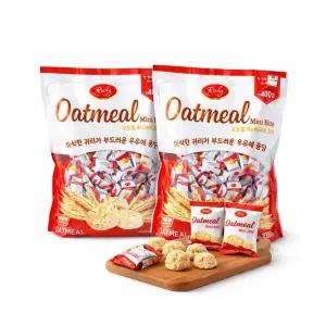 총800개 오트밀 미니바이트 곡물쿠키 2000g 대용량 스낵 휴게실 모임간식 사무실 티타임 탕비실 디저트