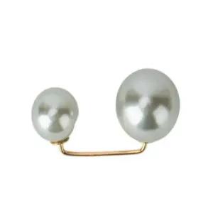 허리사이즈조절 진주브로치 진주옷핀 큐빅브로치 브로치핀 진주 그레이