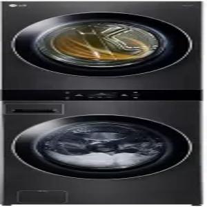 워시타워 스택형 스마트 세탁 센터 5.0 Cu.Ft. 전면 하중 세탁기 및 7.4 건조기(스팀 포함)