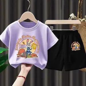 주토피아 반팔 티셔츠 반바지 캐릭터 여아 어린이 남아 라운드 오버핏 긴팔 여름