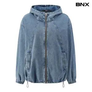 [롯데백화점]비엔엑스 후드 데님 밑단 스트링 집업 자켓 (BY1JK003L0)