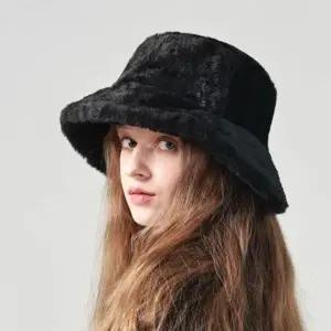 [다잇템] 여자 FW 털벙거지 화이트 소프트퍼 분홍색 버킷햇_19623622_588872