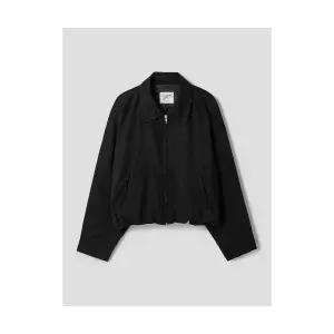 매장정품 8SECONDS 에잇세컨즈 린넨 밑단 셔링 블루종 점퍼 블랙 (324839LY25) 324839LY25 1213934