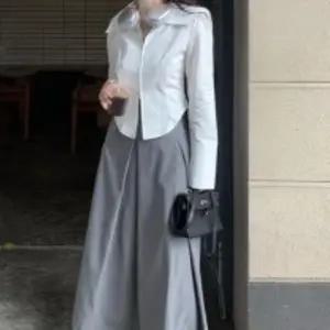 [다잇템] 여성 넓은 세일러카라 2WAY 슬림핏 소매 집업 셔츠_24669518_588872