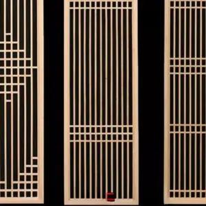 포토존 창호문 격자무늬 한옥문 인테리어 우드 파티션 문살 전통