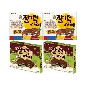 롯데웰푸드 명가 찰떡파이 두바이 피스타치오, 300g,2개+오리지날 350g, 2개
