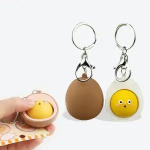 구운계란 VS 삶은계란 딸깍이 키링 키캡 열쇠고리 피젯토이 클릭커 선물