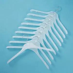 일반옷걸이 GDH867H5 투명 플라스틱 옷걸이 10p세트 옷가게