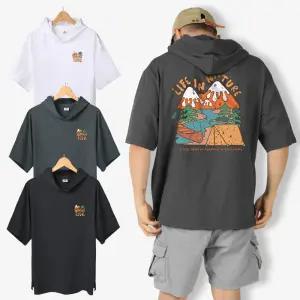 엠블룩 반팔 후드 ASH-라이프인내추럴