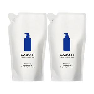 라보에이치 두피강화 클리닉 쿨링&노세범 샴푸 리필팩 400ml, 2개