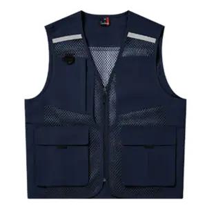 랜더스 망사 조끼(LD473) 네이비행사복 현장 행사용 작업용 안전복 팀조끼 단체 근무
