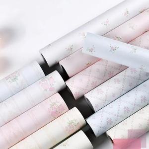 자체 접착 벽지 목가적인 꽃, 방수 및 습기 방지 홈 스티커, 거실 침실 꽃 장식