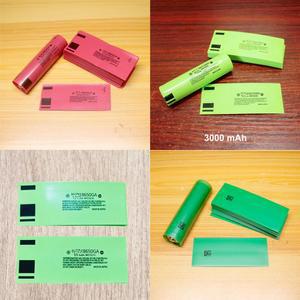 100 18650 포장 절연 PVC 튜브 수축 필름 피부