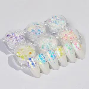 손톱꾸미기 육각 반짝이 가루 6종세트 핸드메이드 공예 재료 DIY 악세서리