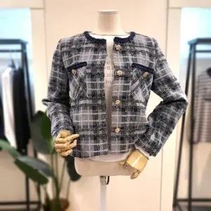 [대구백화점][기타]체크 트위드 자켓 블루(KNJKQ305SB)