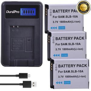 1800mAH SLB-10A 배터리 SLB 10A Bateria + 삼성 EX2F HZ15W SL202 WB150F 용 충전기