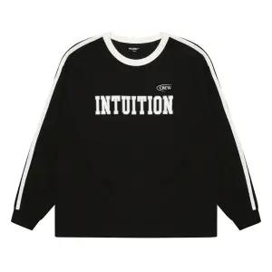 [에꼴리에] 남아 스포티 2선 레터링 배색 티셔츠 24A3410_BK