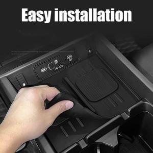 현대 싼타페 MX5 2024용 호환 차량용 호환 무선 충전 실리콘 패드 중앙 제어 휴대폰 폰 미끄럼 방지