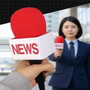 매일발견 마이크 촬영소품 뉴스놀이