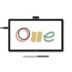 화면이 있는 와콤 원 14 드로잉 태블릿, 크리에이티브 소프트웨어 및 교육이 포함된 14개의 u201D HD 풀 라미네이팅 디지털 아트 Mac Windows용 그래픽 패드