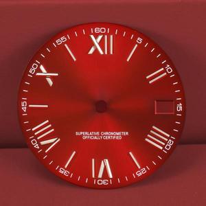 28.5mm NH35 다이얼 S 로고 선레이 62MAS 프로스펙스 로마 인덱스 교체 부품 녹색 야광 NH35N/H36 시계 다