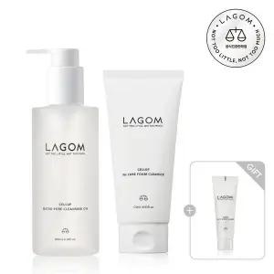 라곰 마이크로 포어 클렌징 오일 200mL+피에이치 큐어 폼 120mL +젤 투 워터 클렌저 30mL