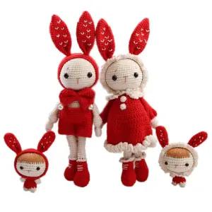 코바늘인형뜨기 토끼 코바늘 키트 커플 인형도안 뜨개질