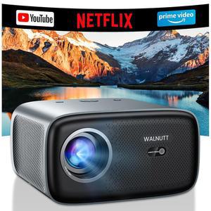 WiFi 블루투스가 지원되는 1200 ANSI / 4K 지원 /넷플릭스 라이선스 스마트 프로젝터 AI 오토 포커스 키스톤이 포함된 영화 홈 시어터 돌비가 포함된 비디오 프로젝터 실내/외 프로젝터용 400인치 디스플레이