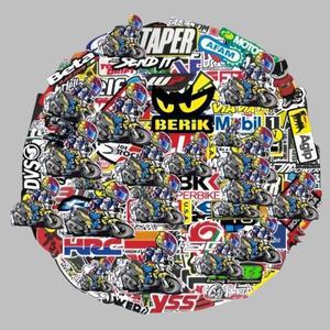 4080120 PCS 무작위 오토바이 스티커 모토 수하물 헬멧 야마하 혼다 가와사키 레이싱 브랜드 로고 DIY PVC